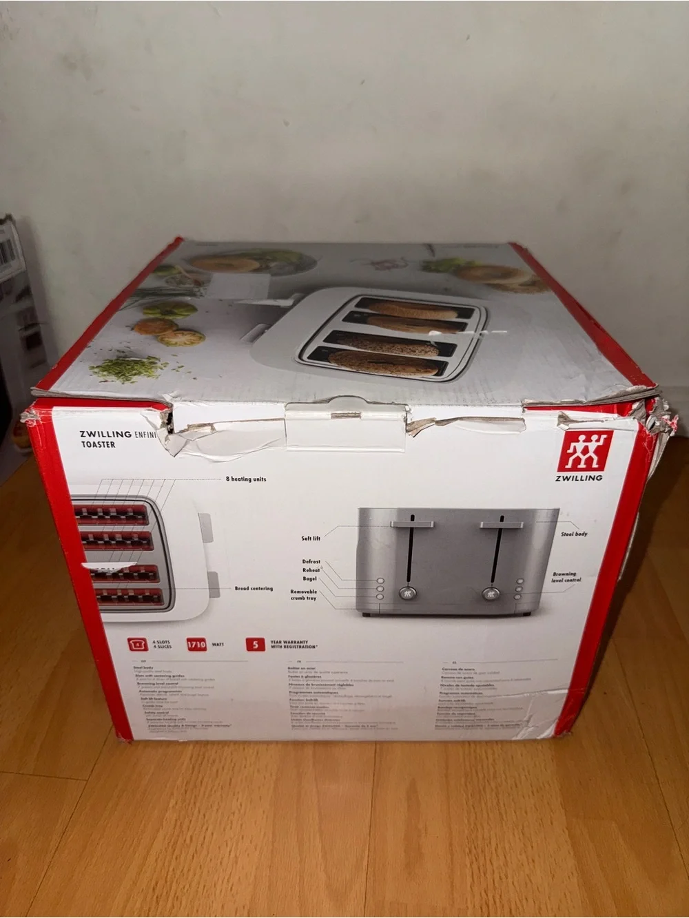 Zwilling Silver 4-Slice Toaster